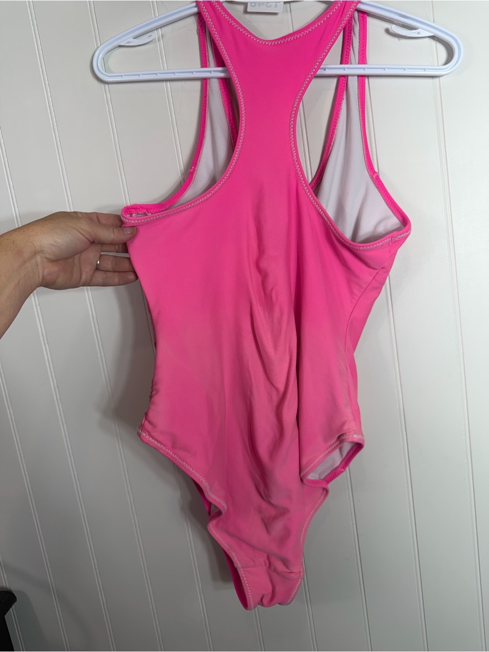 U.S. Polo Assn. Pink Zip Front One-Piece Swimsuit - Picture 5 of 6